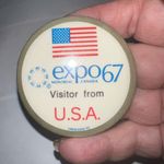 Vintage expo 67 Montreal, Canada Visitor from U.S.A. Photo 1