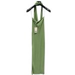 New Aya Muse Edo Halterneck Draped Maxi Dress M Light Green Size M Photo 4
