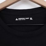 AMERICAN GIANT Black Crew Neck T Shirt XL Made in USA Cotton Short Sleeve Photo 2