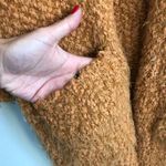 Dreamers  Mustard Yellow/Orange Fuzzy Popcorn Open Long Cardigan. Size Medium Photo 6