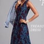 CAbi  Treasure dress sleeveless‎ flowy midi dress size 2 Photo 2