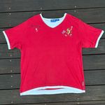 Disney Winnie the Pooh Red/White Layered Embroidered Tigger and Piglet Photo 0