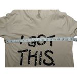 On Fire Sequin Lettering Beige Hoodie "I Got This" Long Sleeve Top By XL Photo 6
