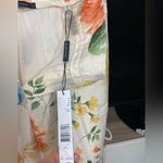 Tahari ELIE NWT Floral Linen Blend Wide Leg Pants Size 4 Photo 6