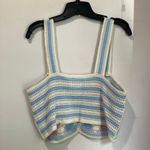 Vestique  Crochet Knit Crop Tank Top Pastel Patchwork Boho Festival Retro Sz M/L Photo 2