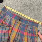 Vtg Giorgio Sant Angelo Bermuda Shorts Sz 6 Rainbow Cotton Linen Academia Blue Photo 14