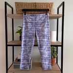 Athleta Mid-Rise Elation Printed Capri Legging, Purple Water Color Tie Dye, M Photo 2