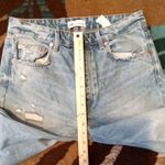 ZARA Womens Busted Knees Distressed Slightly Baggie Button Fly Size 8 Photo 6