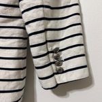 Smythe Stripe Linen Blend Blazer Size 12 Women’s Nautical Casual Black White Photo 7