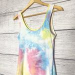 No Boundaries Pastel Rainbow Tie Dye Bodycon Tank Dress Size Small Photo 3
