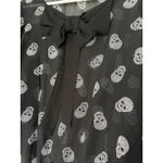 Halloween Sheer Blouse with Skulls Women’s Top Size S/M‎ Black Size M Photo 3