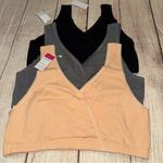 3 Pack Cotton Maternity Nursing Bras. Size XL Black Photo 6