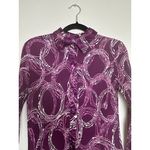 Apt. 9  Womens S Purple Shirt Circles Print Office Professional Stretch Feminine Photo 14
