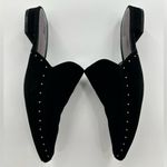 Bleecker and Bond  Black Studded Suede Leather Aurora Slip On Mules Photo 5