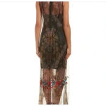 Johnny Was  Biya Sheet Maxi Dress Size Small Color Black Brown Photo 1