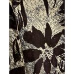 Expressions Women's Button Up Shirt Linen Rayon Floral Black Blue Size 16 Photo 1