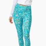 Lilly Pulitzer luxletic 24” high rise midi leggings turquoise oasis xs Photo 0