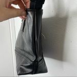 NWOT Black Pleather Shoulder Handbag Purse with Silver & Black Hardware Photo 4