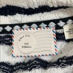 Anthropologie Postmark Navy/Cream Striped Lace Cardigan Photo 3