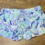 Lilly Pulitzer The Walsh Shorts Lilac Periwinkle Size 2 Purple Teal Blue Cotton Photo 4