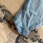 Coldwater Creek  Tencel Chambray-Style Cropped Ankle Pants Crochet Trim Size 6 Photo 4