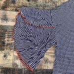 Jeanne pierre  striped blouse with ruffle sleeves size large Photo 1