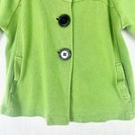 525 America  Knit Short Sleeve Sweater Cardigan Size Medium Green Artsy Photo 2