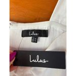 Lulus NWT  Tier-ly Delightful White Tie-Strap Tiered Bustier Mini Dress Short XL Photo 5