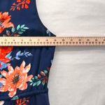 Talbots Womens Maxi Dress Size 6 Blue Orange V Neck Floral Beach Aloha Vacation Photo 11