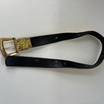 None Glittery Gold Womens Belt Size Small Jewel Medallions L Gold Buckle 1.75" Retro Photo 7