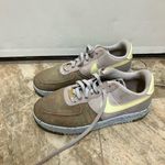 Nike  Air Force 1 Low Crater Sneakers ‘Pure Platinum/Barely Volt’, women’s 9 Photo 2