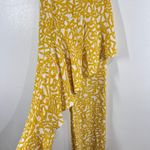 Maeve Anthropologie Jumpsuit Size 2 Yellow White Ruffle Sleeveless Casual Photo 7