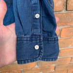 Banana Republic Quinn Boy Fit Shirt Chambray Denim Button Front Blue Size XS Photo 2