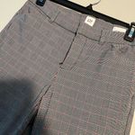 Gap  Gray Signature Skinny Ankle Pants Checkered Red and Black SZ 6 High-Rise Photo 4