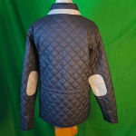 Peter Millar  Womens Black‎ Quilted Elbow Patch Traveler Jacket Coat Large Photo 1