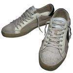 Corina Women’s Size 41 10.5 Taupe White Navy Blue C Distressed Low Top Sneakers Gray Photo 1