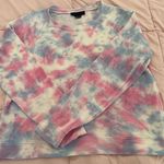 Sanctuary tie dye pink blue ombré modal blend relaxed fit sweater, size S boho Photo 11