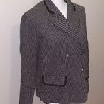 Leslie Fay  vintage black & white checkered double breasted office formal blazer Photo 2
