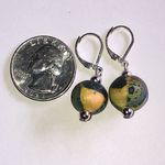 Elegant Green and Yellow Clay Beaded Boho Earrings Photo 1