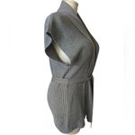Banana Republic  Gray Ribbed Shawl Collar Belted Cardigan Sweater (953) Photo 3