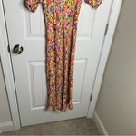 Rixo x target puff sleeves floral spring midi dress size 2 Red Photo 4