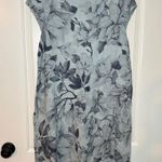 lungo l'arno  Made in Italy Linen Floral Dress Size 1X Blue Sleeveless Summer Photo 1