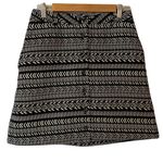 Anthropologie  Maeve Black White‎ Button Front Fieldnotes Skirt US 8 #OB512596 Photo 0