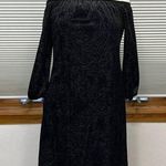 White House | Black Market NWT Black Off The Shoulder Velvet Burnout Dress Size XS Photo 0