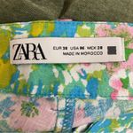 ZARA  linen blend floral pants NWOT Photo 8