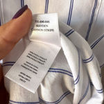 Rails Hayden Cannon Stripe Button Down Shirt XS White Blue Tencel Soft Blouse Photo 3