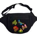 Disney  Mickey And Friends Embroidered Fanny Pack Black Adjustable Belt Bag Photo 0