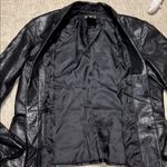 16 tall Genuine leather jacket black blazer style women's coat Photo 1