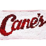 NIP RAISING CANES Chicken Fingers Cane's Sequin Pencil Pouch Red Photo 1