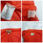 Ella Moss Orange Summer Blouse Beach Wear Top V Neck Photo 7